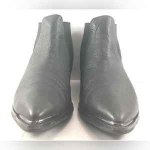 Marc Fisher Black Leather Yale Ankle Booties Womens Size US 8M